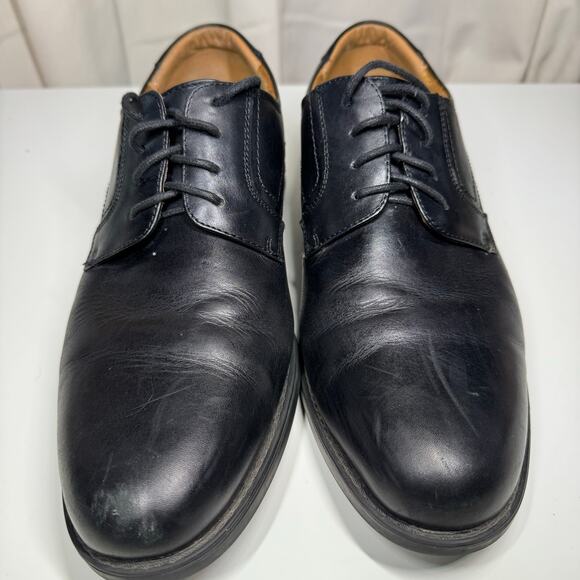 Florsheim Mens Midtown Plain Toe Wingtip Dress Shoes 12135-001 Black Size 10 D - Picture 2 of 10